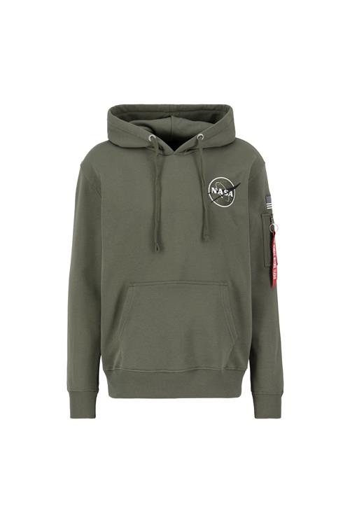 Se ALPHA INDUSTRIES Sweatshirt 'Space Shuttle'  oliven / sort / hvid ved About You