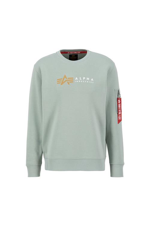 ALPHA INDUSTRIES Sweatshirt  grøn / rød / offwhite