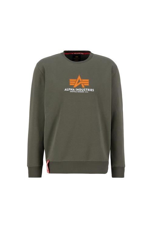 ALPHA INDUSTRIES Sweatshirt  oliven / neonorange / hvid