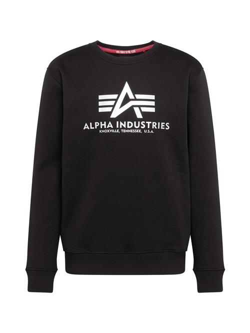 ALPHA INDUSTRIES Sweatshirt  sort / hvid