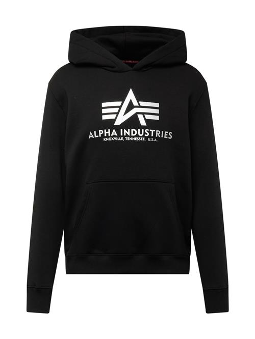 Se ALPHA INDUSTRIES Sweatshirt  sort / hvid ved About You