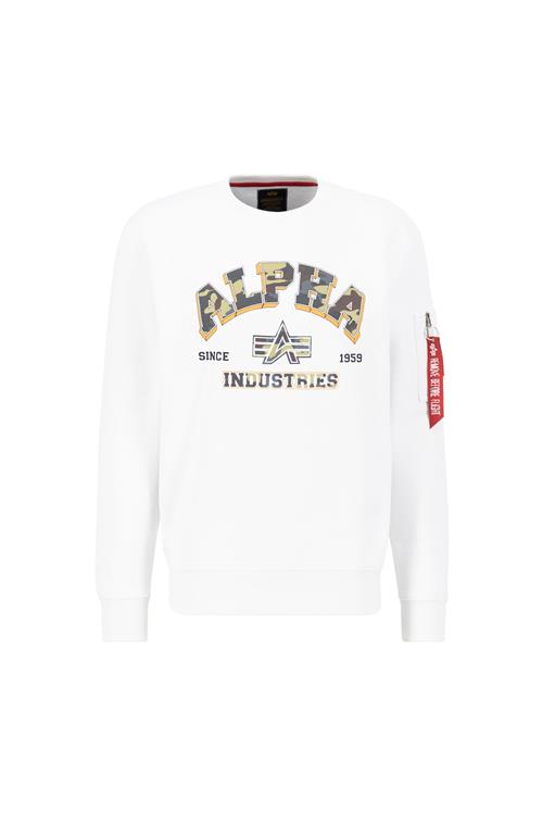 Se ALPHA INDUSTRIES Sweatshirt  brun / hvid ved About You