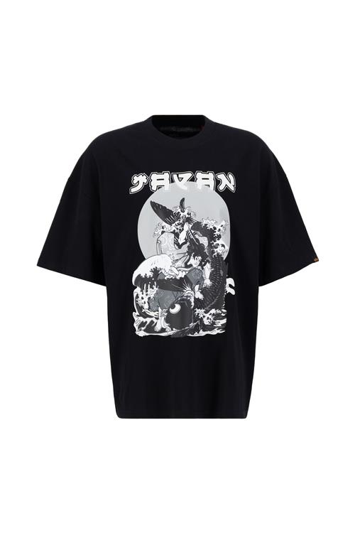 ALPHA INDUSTRIES Bluser & t-shirts 'Japan Warrior'  grå / sort / hvid