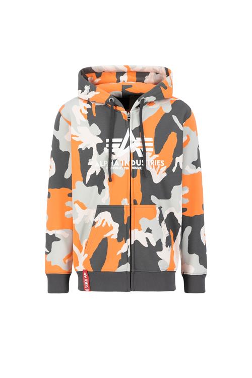 ALPHA INDUSTRIES Sweatshirt  antracit / lysegrå / mandarin / hvid