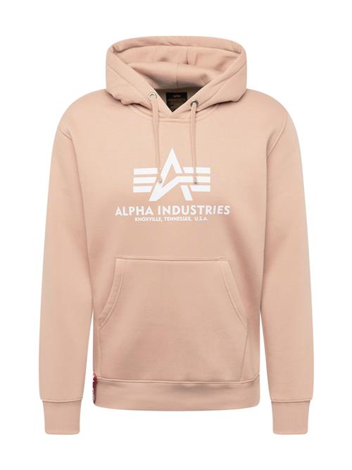 Se ALPHA INDUSTRIES Sweatshirt  abrikos / hvid ved About You