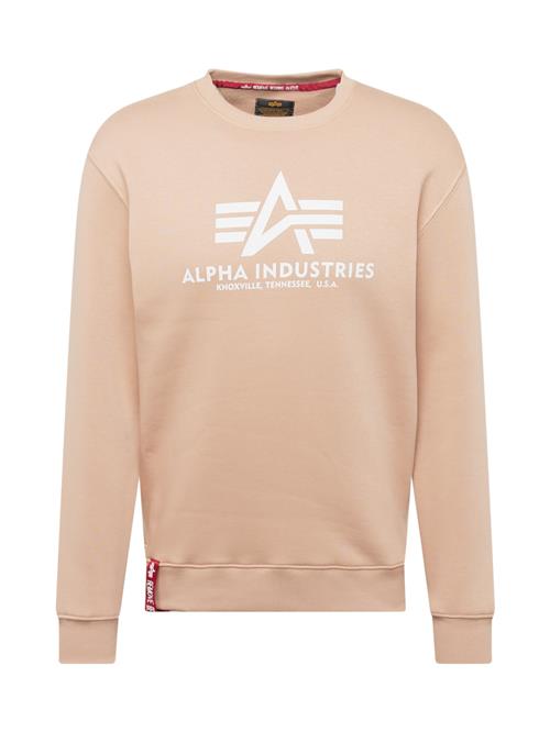 ALPHA INDUSTRIES Sweatshirt  fersken / hvid