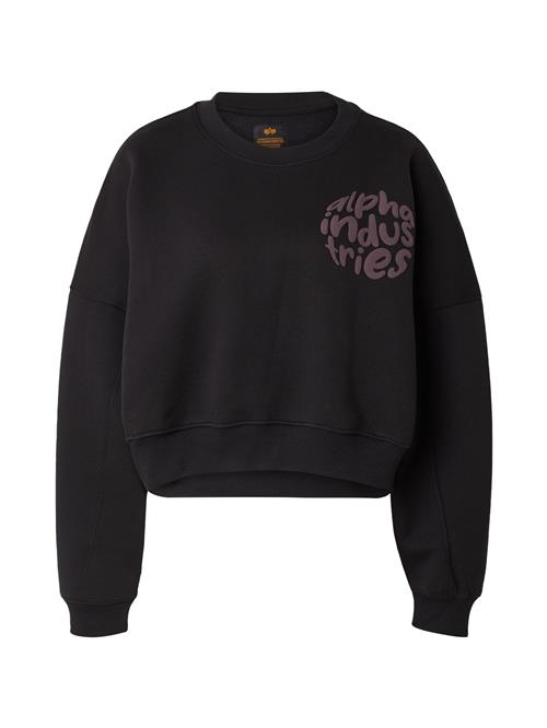 ALPHA INDUSTRIES Sweatshirt  lysviolet / sort