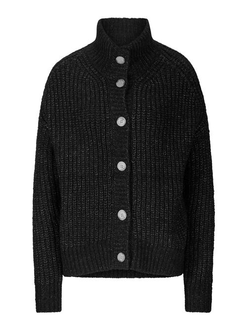 heine Cardigan  sort-meleret