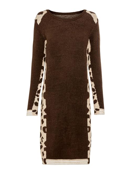 heine Strikkjole  beige / choko