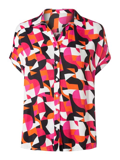 heine Bluse  orange / pink / sort / hvid