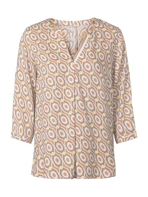 heine Bluse  ecru / lysebrun / pastelgul / taupe