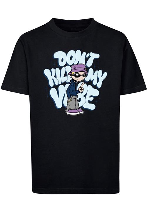 Se Mister Tee Shirts 'Don't Kill My Vibe'  lyseblå / mørkegrøn / lyselilla / sort ved About You