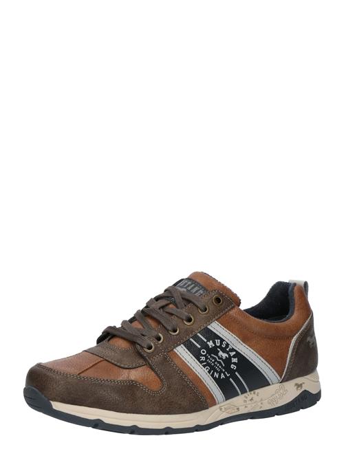 MUSTANG Sneaker low  navy / brun / cognac / sølvgrå