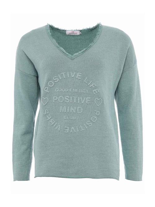 Zwillingsherz Sweatshirt 'Positive Mind'  grøn