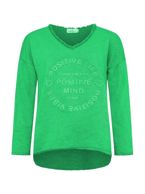 Zwillingsherz Sweatshirt 'Positive Mind'  lime / lysegrøn