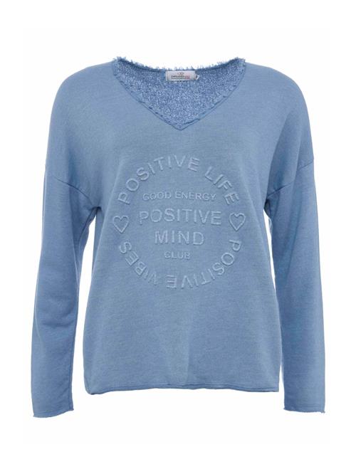 Zwillingsherz Sweatshirt 'Positive Mind'  blå