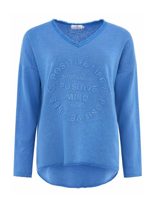 Zwillingsherz Sweatshirt 'Positive Mind'  blå