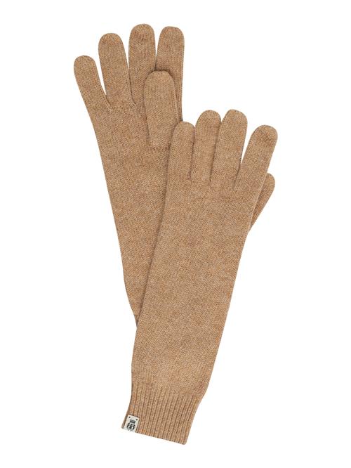 Roeckl Fingerhandsker 'Essential'  camel / sort / offwhite