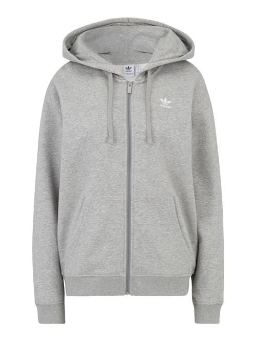 Se ADIDAS ORIGINALS Sweatjakke 'Essential'  grå / hvid ved About You