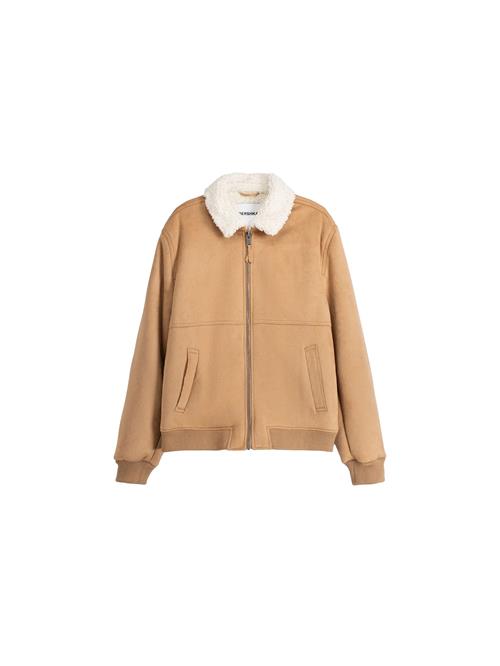 Bershka Overgangsjakke  camel / naturhvid