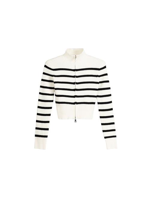 Se Bershka Cardigan  ecru / sort ved About You