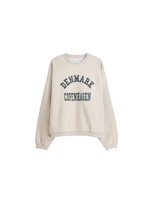 Se Bershka Sweatshirt  sand / petroleum ved About You