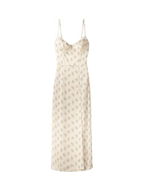 Bershka Sommerkjole  creme / lyseblå / jade / sort