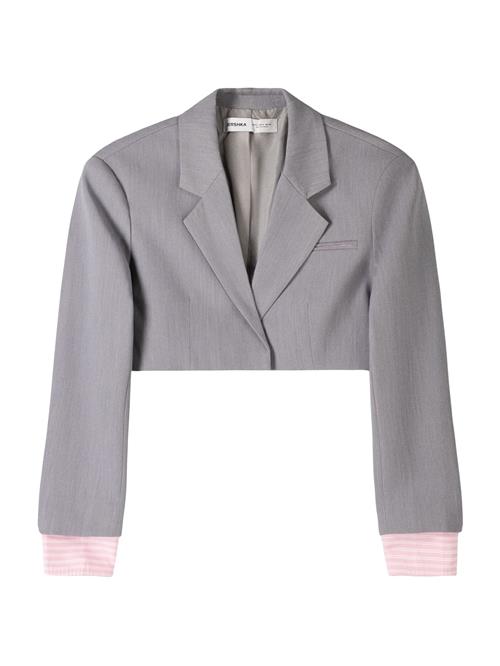 Se Bershka Blazer  grå / lyserød / offwhite ved About You