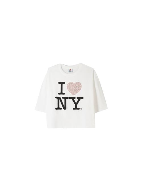 Se Bershka Shirts  carminrød / sort / hvid ved About You