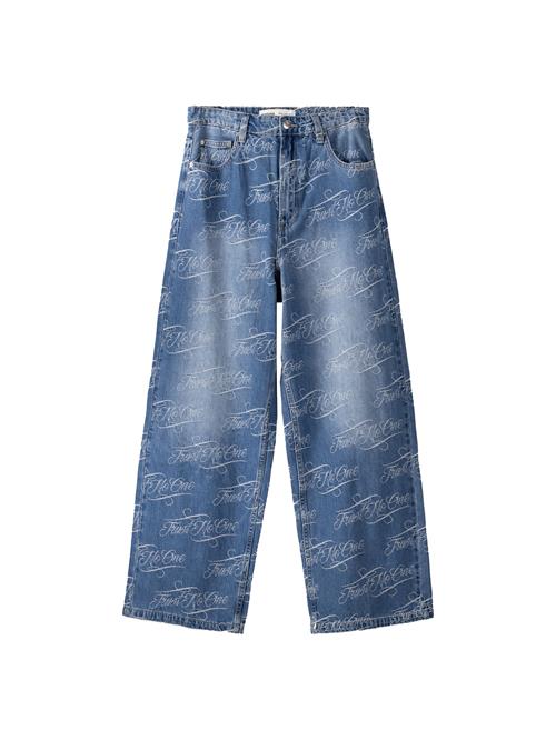 Bershka Jeans  blue denim / hvid