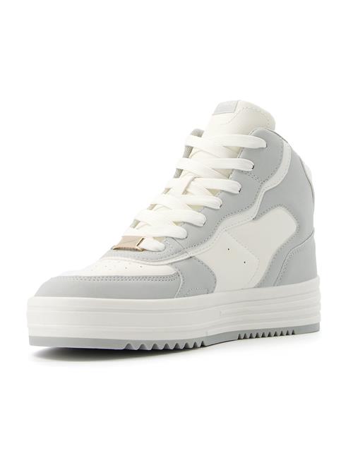 Se Bershka Sneaker high  lysegrå / hvid ved About You