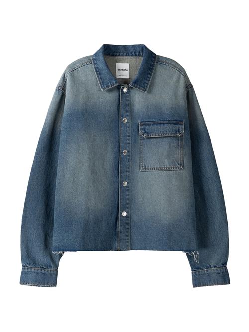 Bershka Overgangsjakke  blue denim / lyseblå