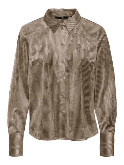 VERO MODA Bluse 'TRIM'  taupe