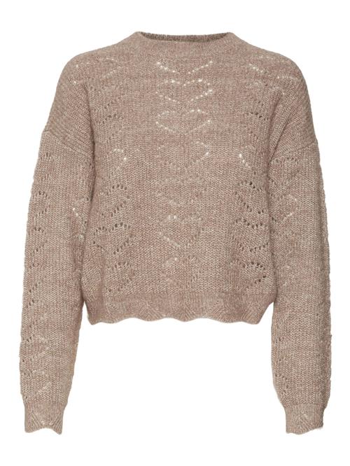 Se VERO MODA Pullover 'HEARTS'  lysebrun ved About You