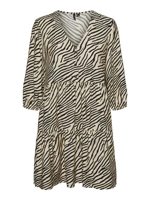 VERO MODA Kjole 'ISA'  beige / sort