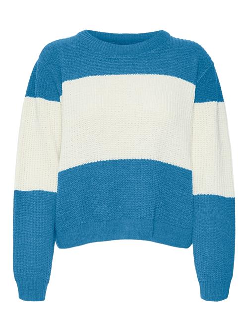 VERO MODA Pullover 'VMAgate'  blå / hvid