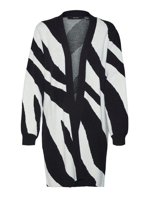 Se VERO MODA Cardigan 'VMNANCY'  sort / hvid ved About You