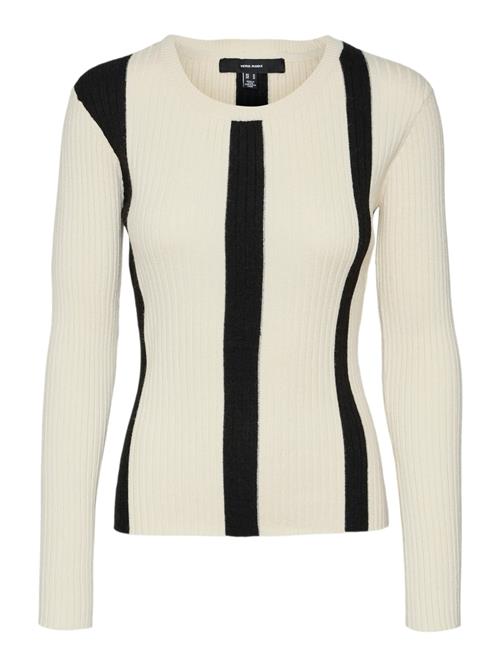 VERO MODA Pullover 'VMGOLD NEW'  lysebeige / sort