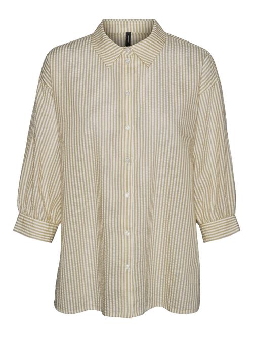 VERO MODA Bluse 'MOLLY'  beige / hvid