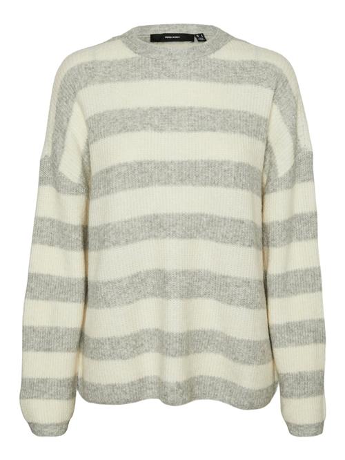 VERO MODA Pullover 'VMNATAHLIE'  lysegrå / uldhvid