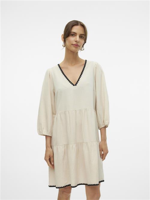 VERO MODA Kjole  lysebeige / sort