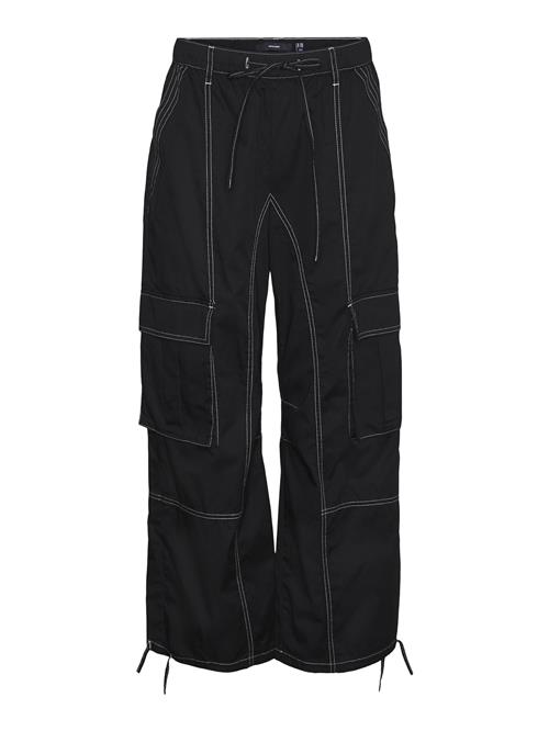 VERO MODA Cargobukser 'KIM'  sort / hvid