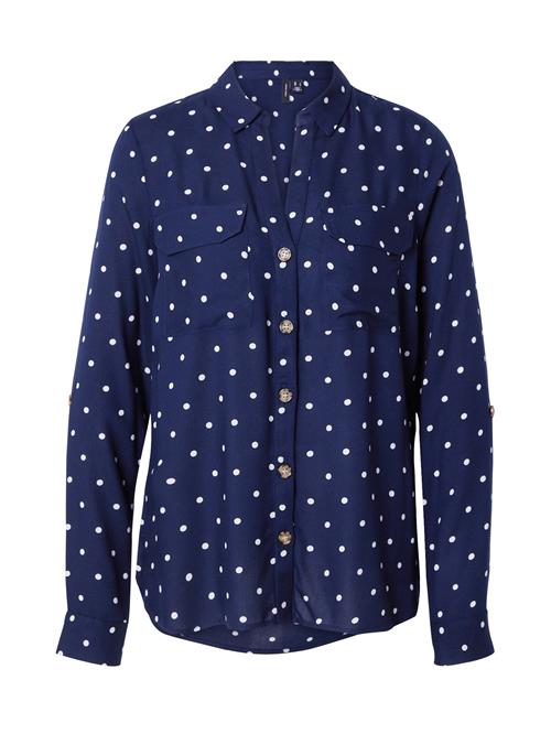 VERO MODA Bluse 'VMBumpy'  navy / hvid