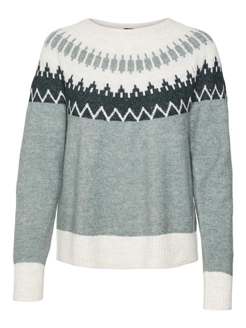 VERO MODA Pullover 'VMSimone'  lysebeige / mint / gran