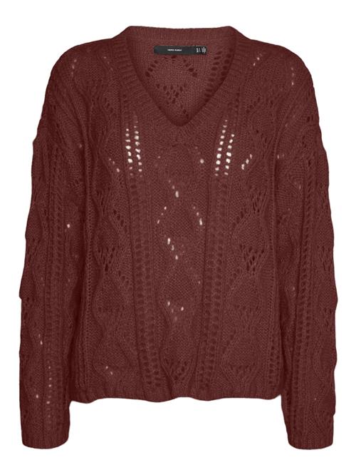 VERO MODA Pullover 'VMNewerin'  kastaniebrun