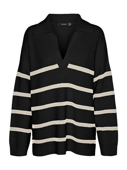 VERO MODA Pullover 'VMLuna'  sort / hvid