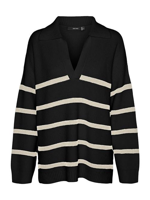 VERO MODA Pullover 'Luna'  sort / hvid