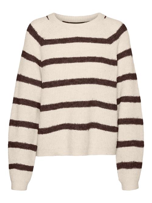 Se VERO MODA Pullover 'VMAsta'  creme / mørkebrun ved About You