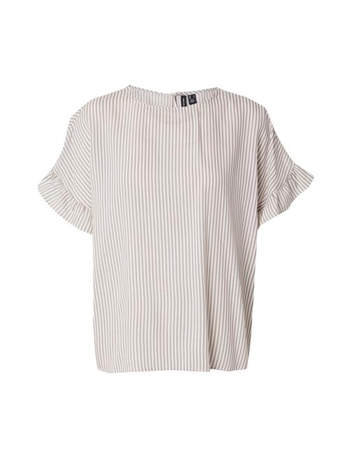 VERO MODA Bluse 'VMBUMPY'  taupe / offwhite