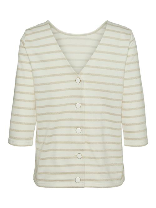 Se VERO MODA Cardigan  beige / guld ved About You